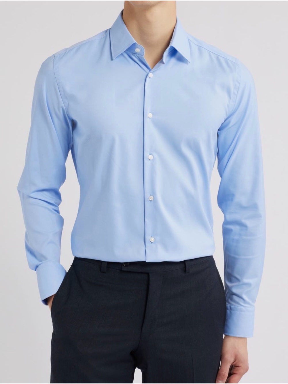 Hugo Boss Light Blue Performance Dress Shirt - slim fit